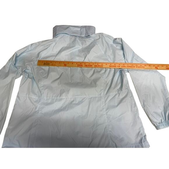 "COLUMBIA" Baby Blue Windbreaker Womens Jacket SZ 2X Zip Up 1 TINY FAINT SPOT - Picture 13 of 15